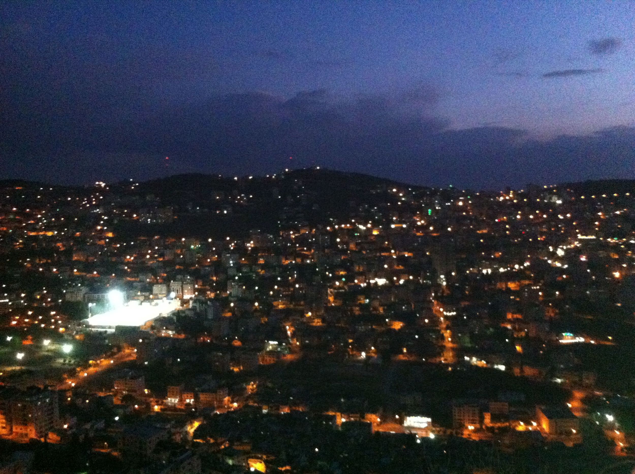 Nablus at Night. Photo by Yonit Friedman